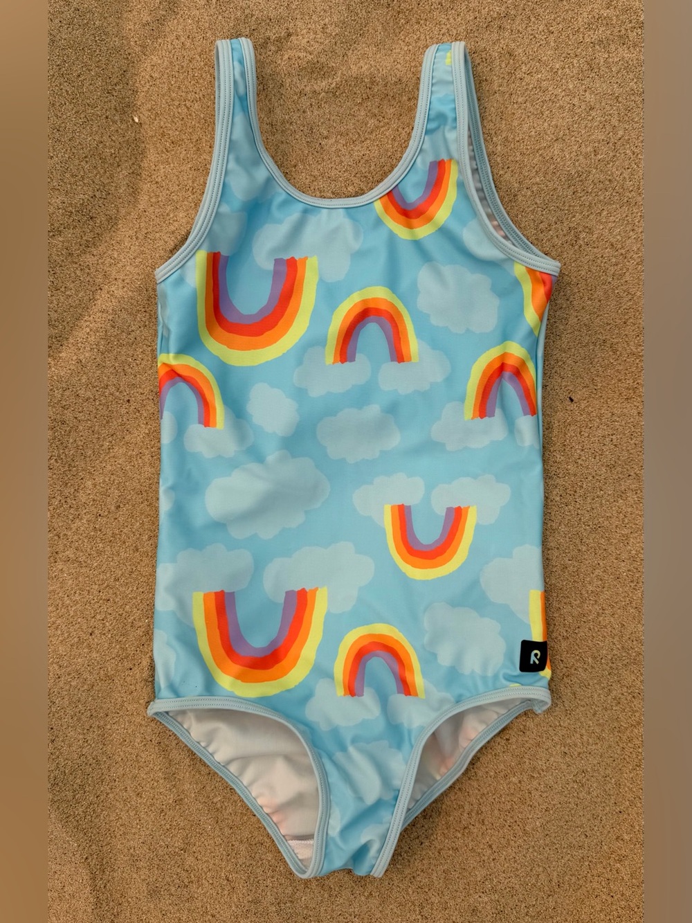 Reima Girl’s Blue Rainbow Cloud Girls' One-Piece Swimsuit